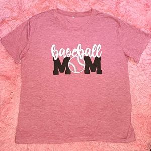 NWOT  Baseball mom t-shirts, SIZE 2XL, PINK